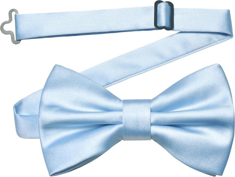 Branduce Solid Color Pre-tied Bow Tie Quality Adjustable Bowtie for Men Party Wedding - Image 1